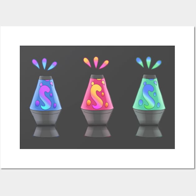 Cute lava lamps Wall Art by MiaArt365